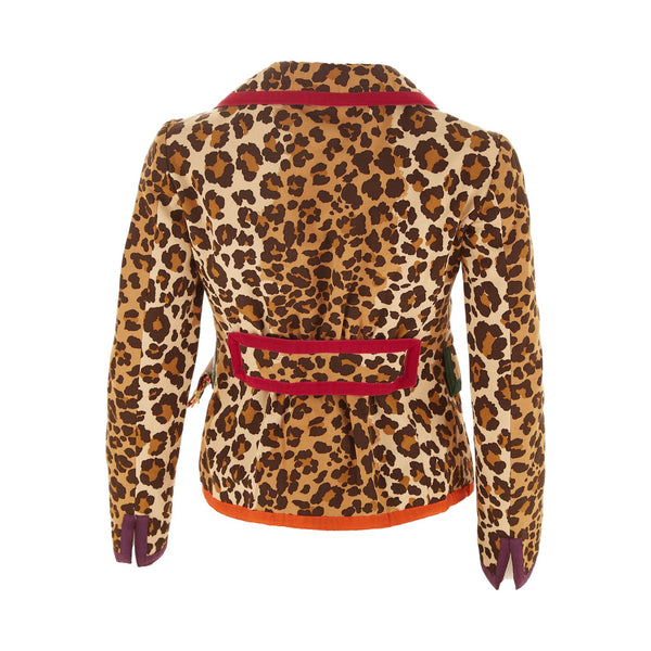 Moschino Multicolor Cheetah Print Jacket
