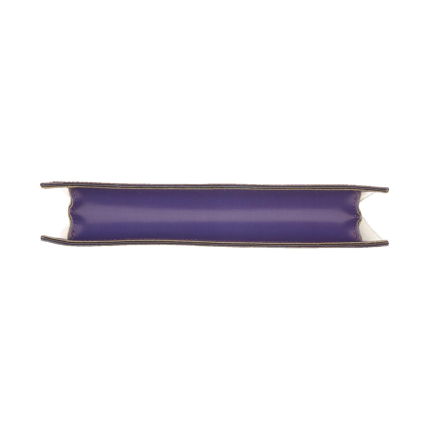 Chanel Purple Holographic Logo Shoulder bag