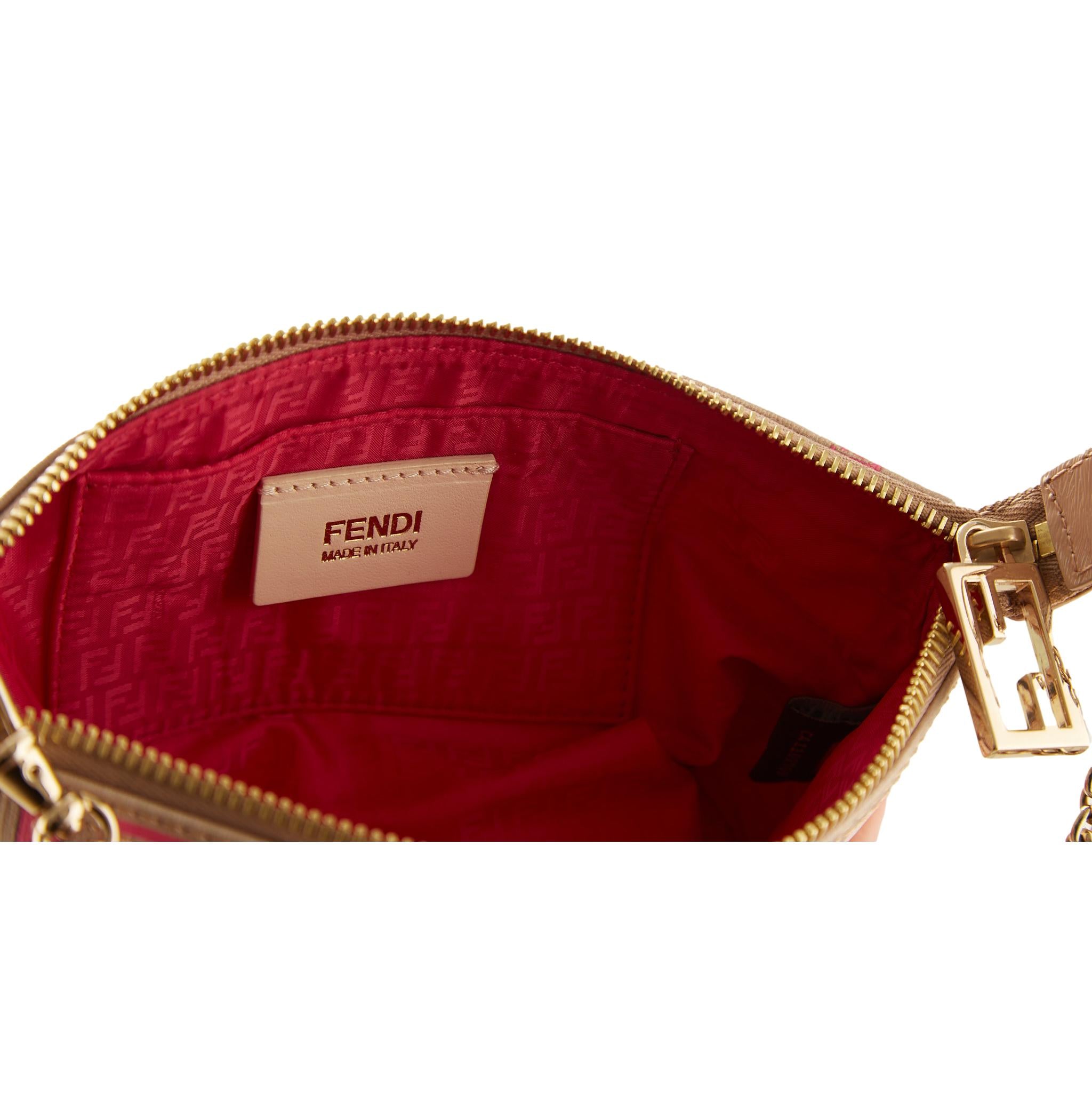 Vintage Fendi Beige Multicolor Logo Shoulder Bag – Treasures of NYC
