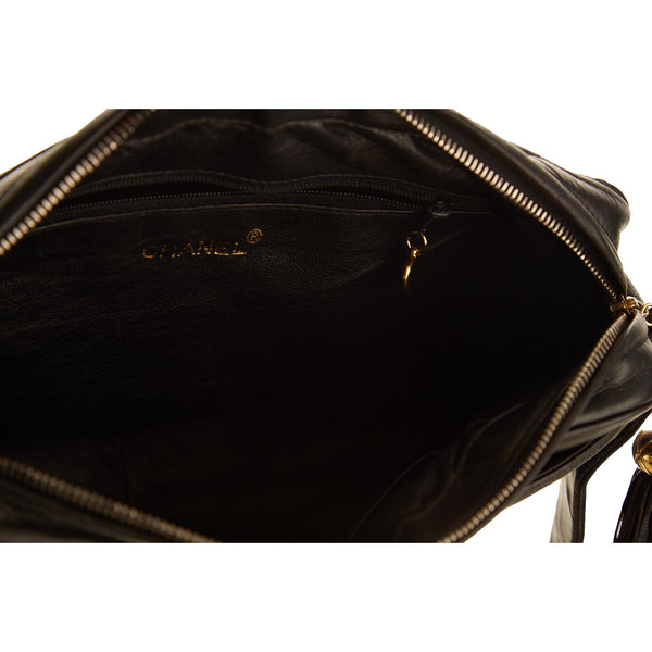 Chanel Black Triple Logo Shoulder Bag