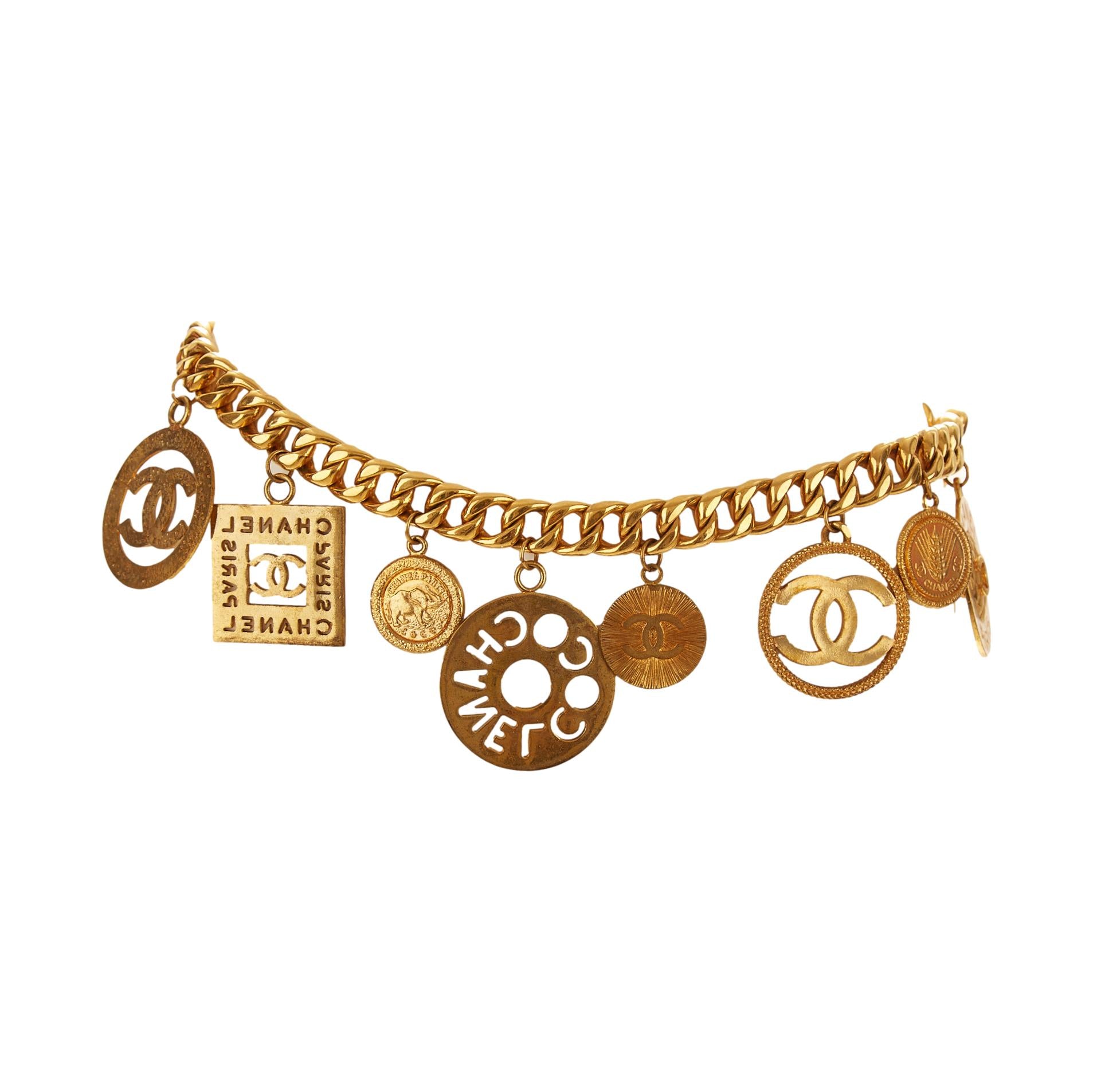Chanel Gold Medallion Pendant Belt