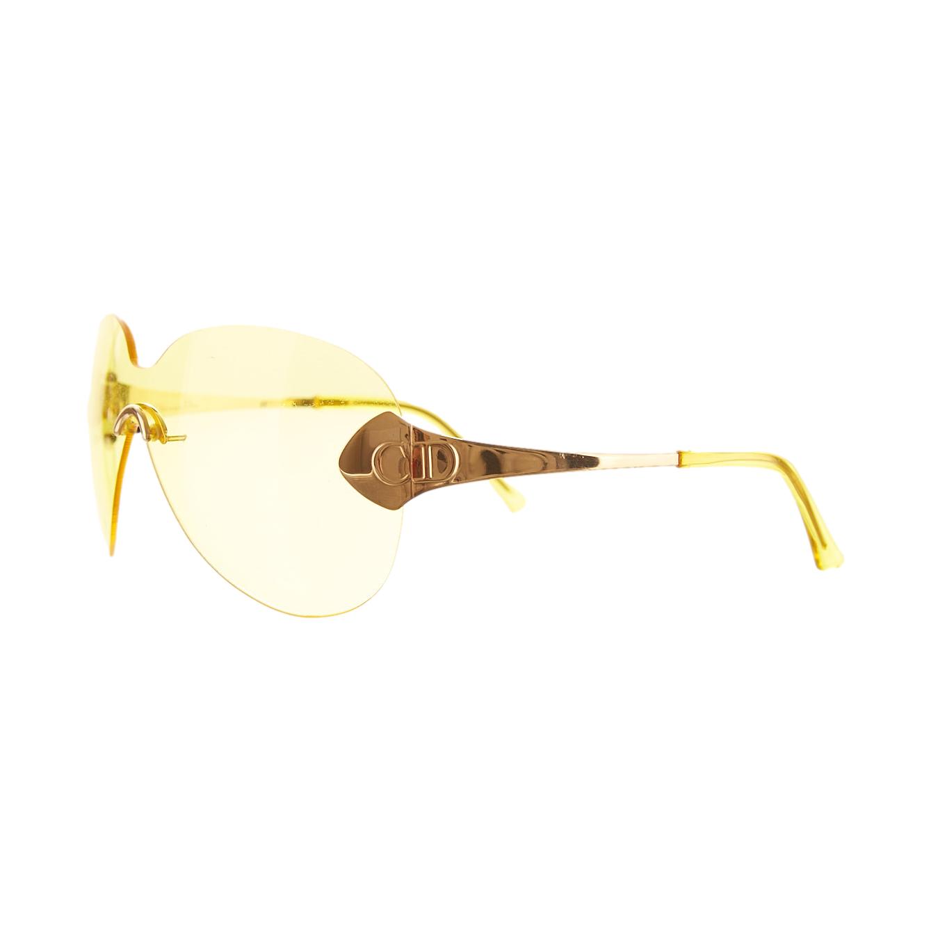 Dior Yellow 'Pilot' Sunglasses