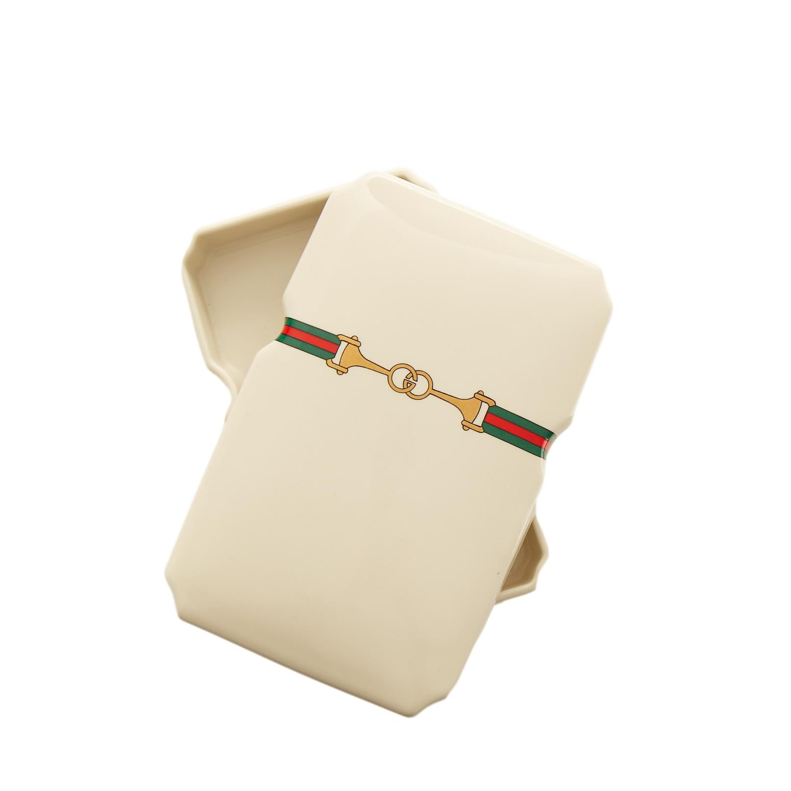 Gucci White Logo Trinket Box