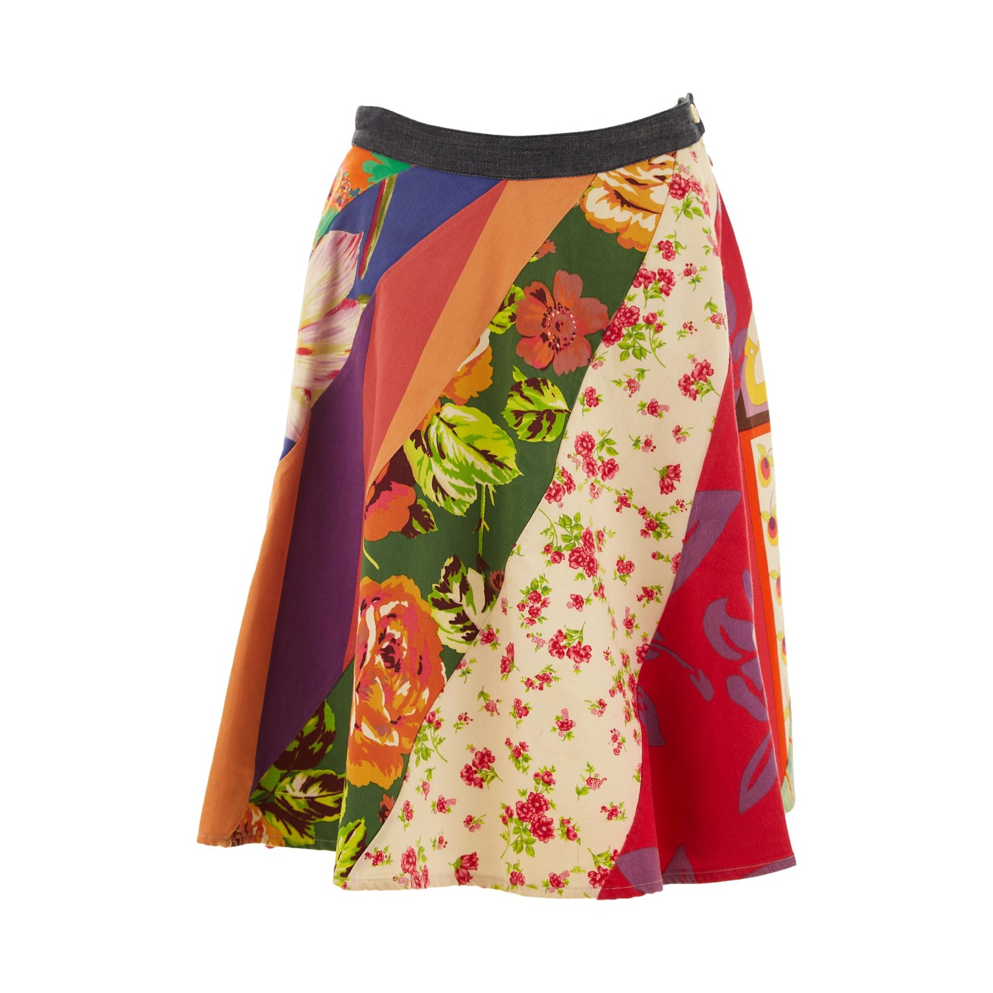 Dolce & Gabbana Multicolor Floral Print Skirt