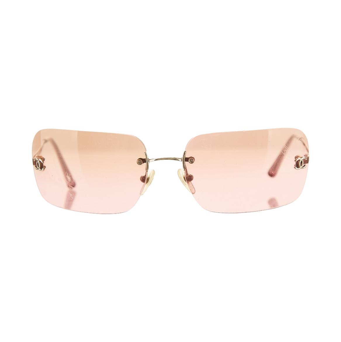 Chanel Pink Rimless Logo Sunglasses – Treasures of NYC
