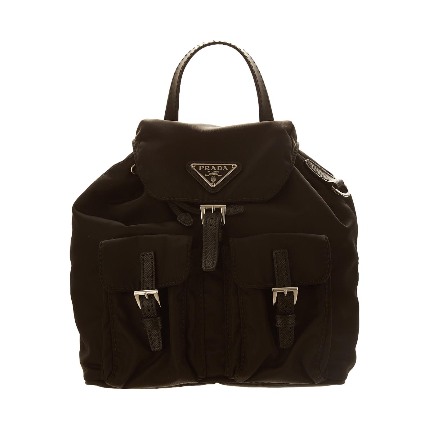 Prada Black Mini Crossbody Backpack