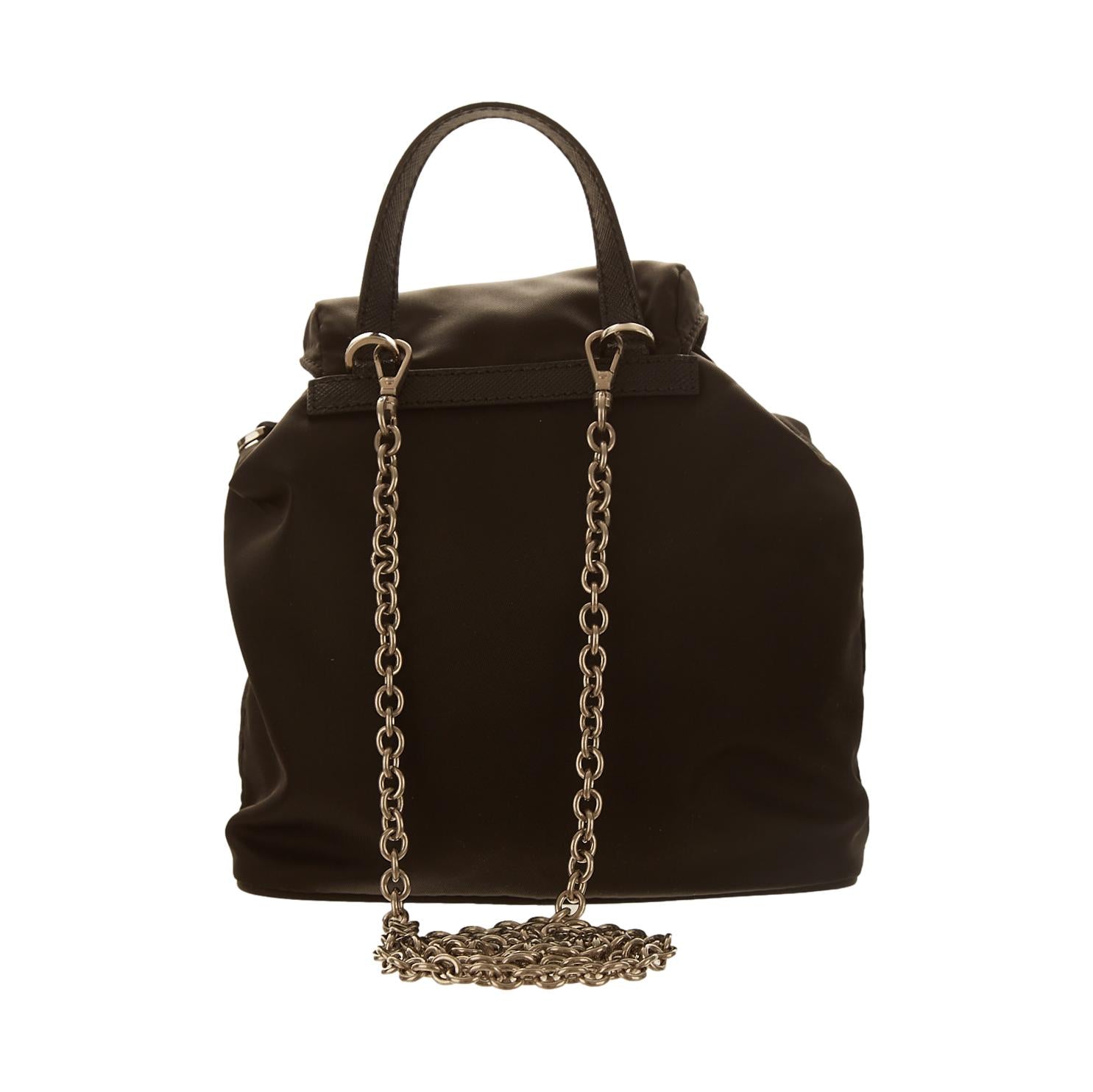 black prada mini backpack Treasures of NYC