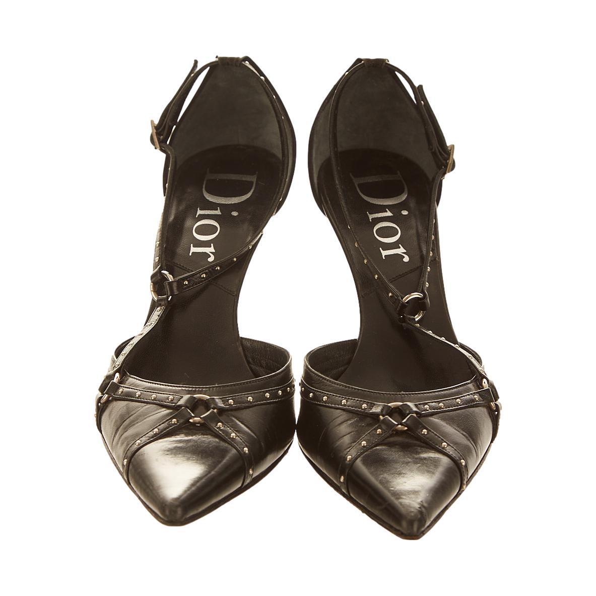 Dior Black Studded Heels