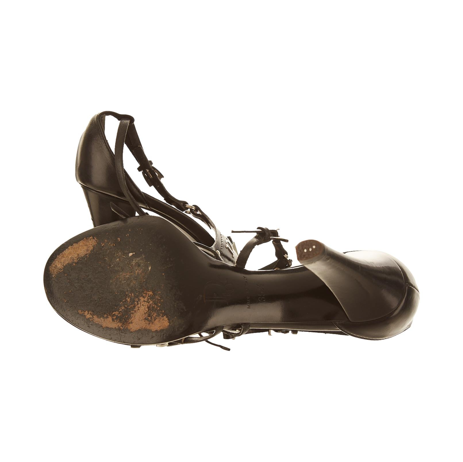 Dior Black Bondage Heels – Treasures of NYC