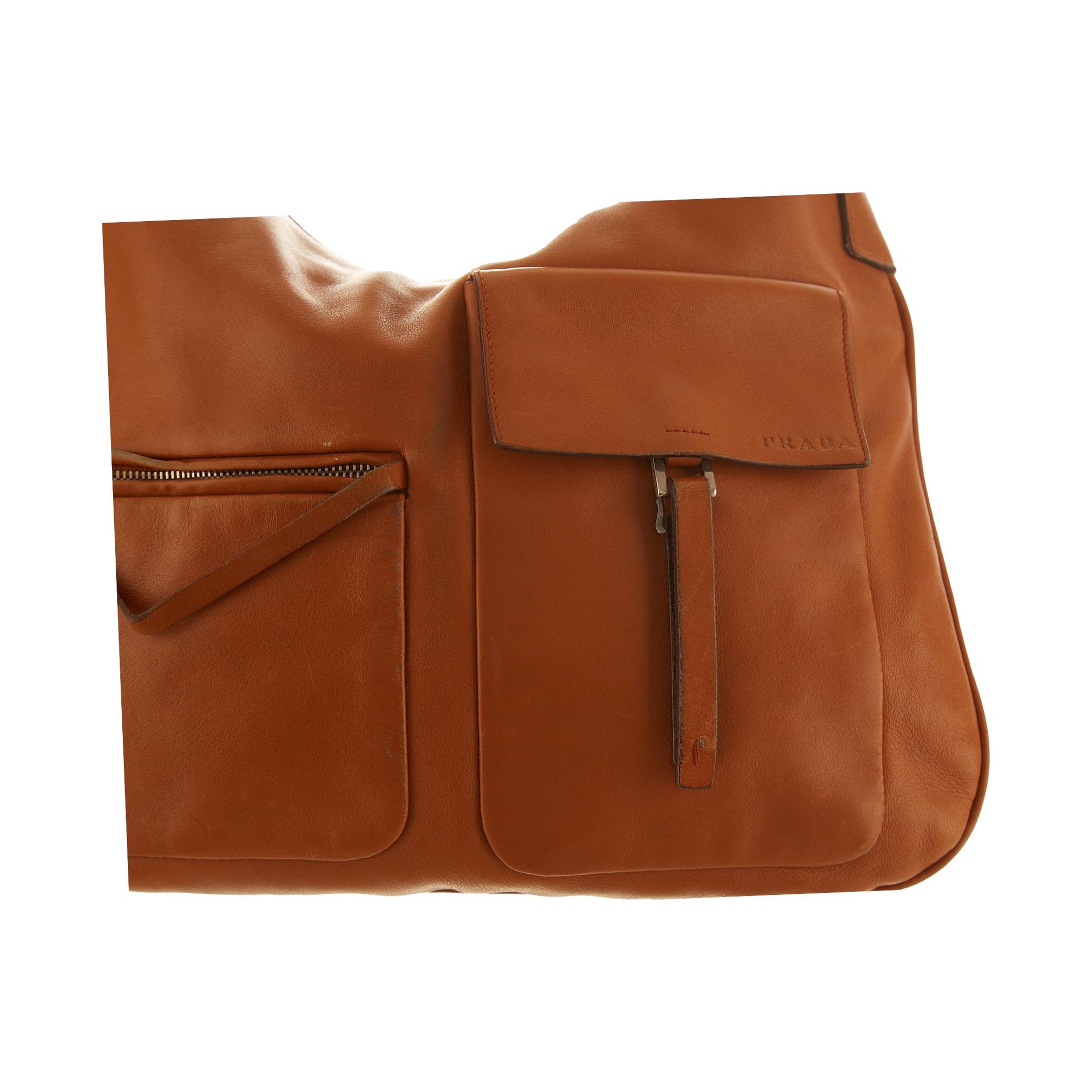 Prada Brown Pocket Shoulder Bag