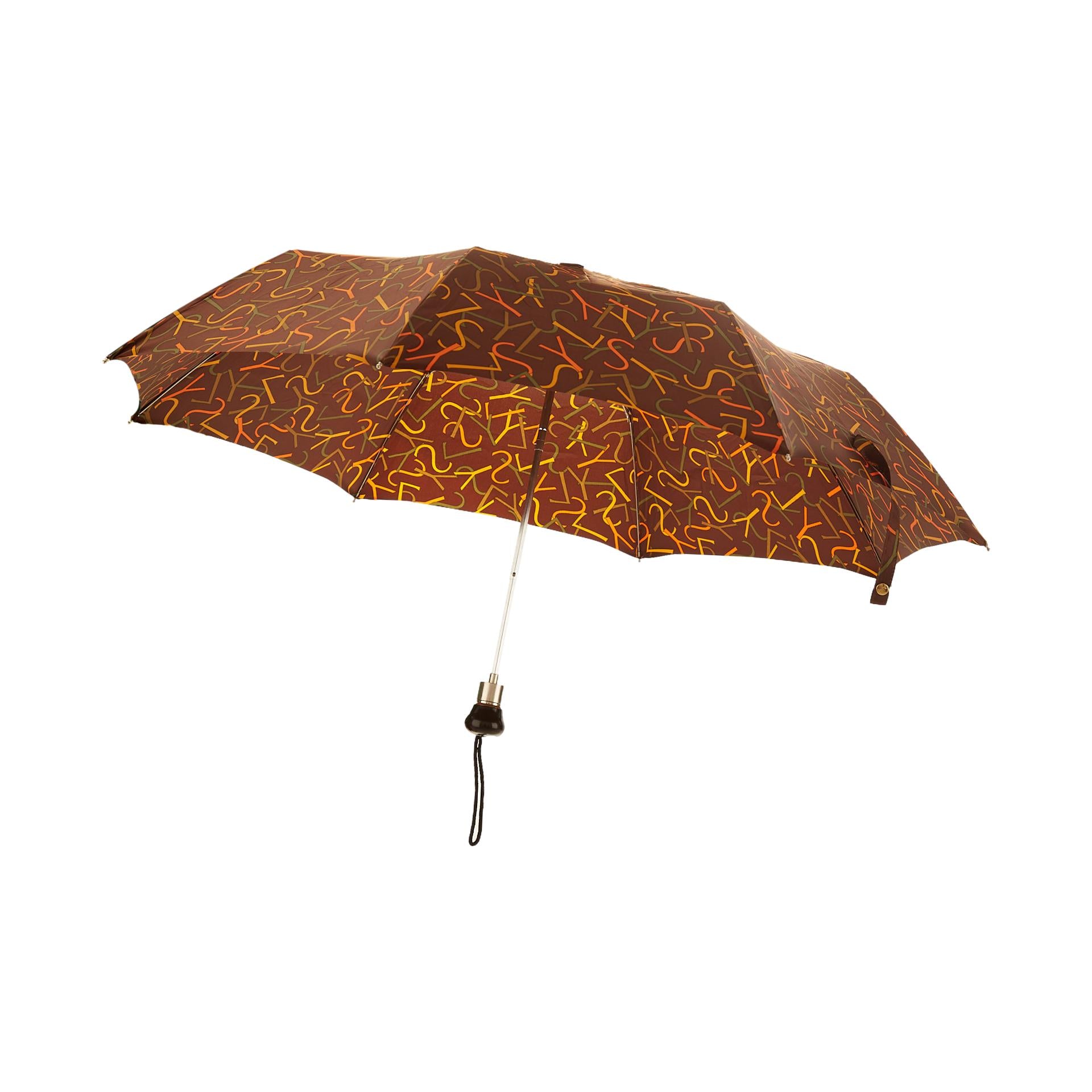 YSL Brown Logo Umbrella