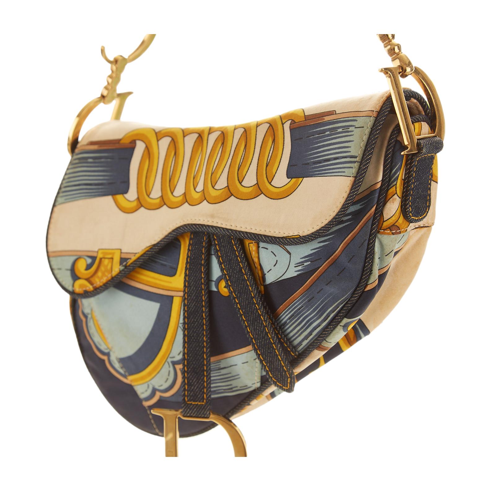 Vintage Dior Navy Logo Mini Saddle Bag – Treasures of NYC