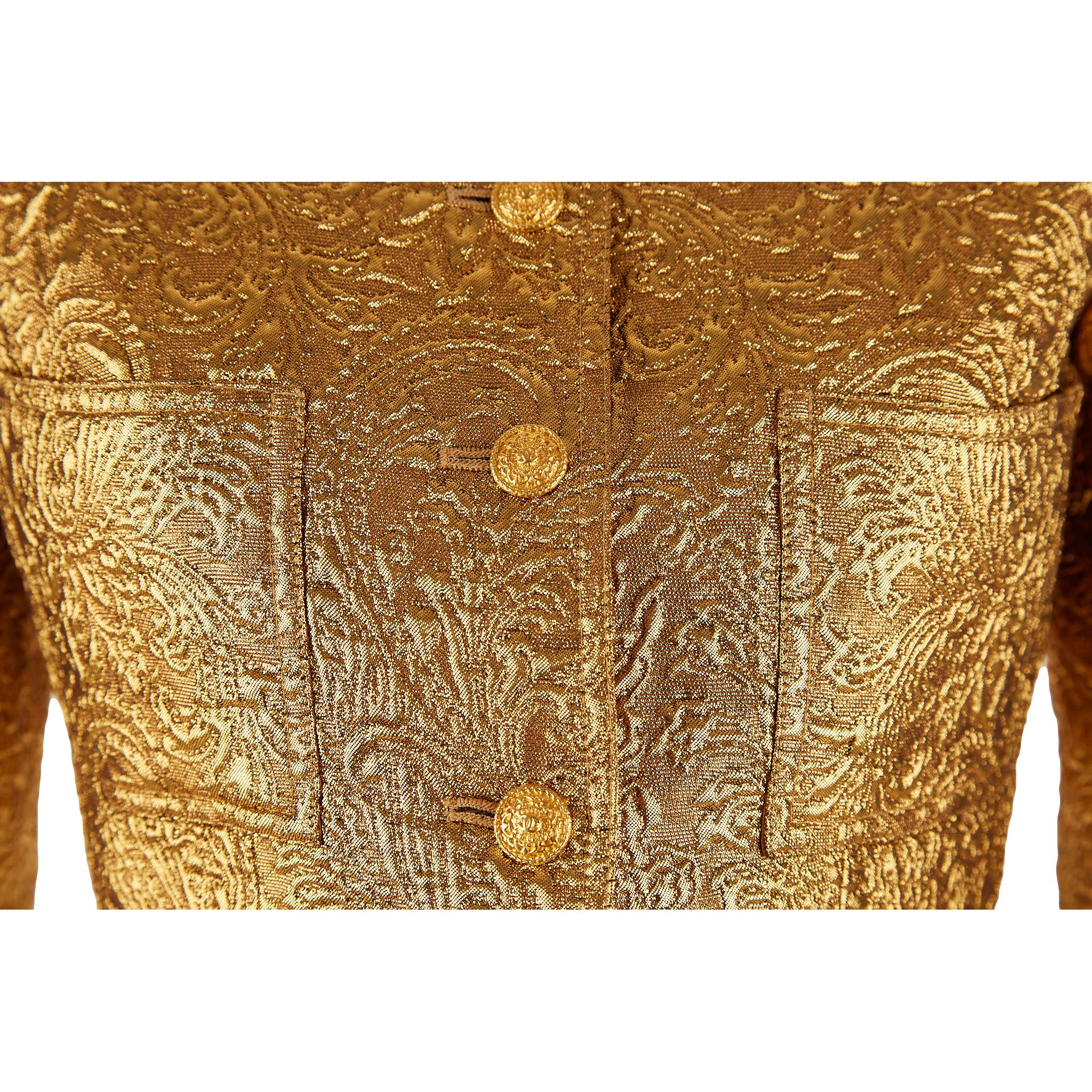 Chanel Gold Embroidered Cropped Jacket – Treasures of NYC