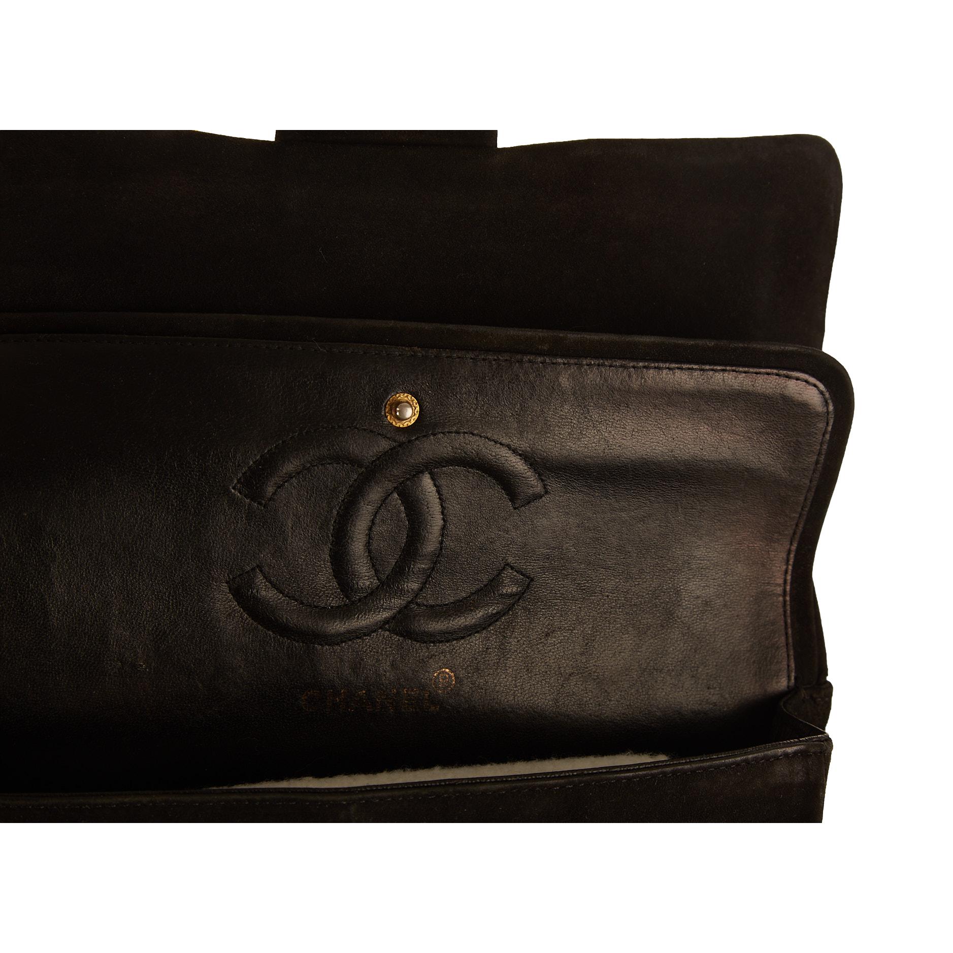 Chanel Black Chevron Double Flap Bag
