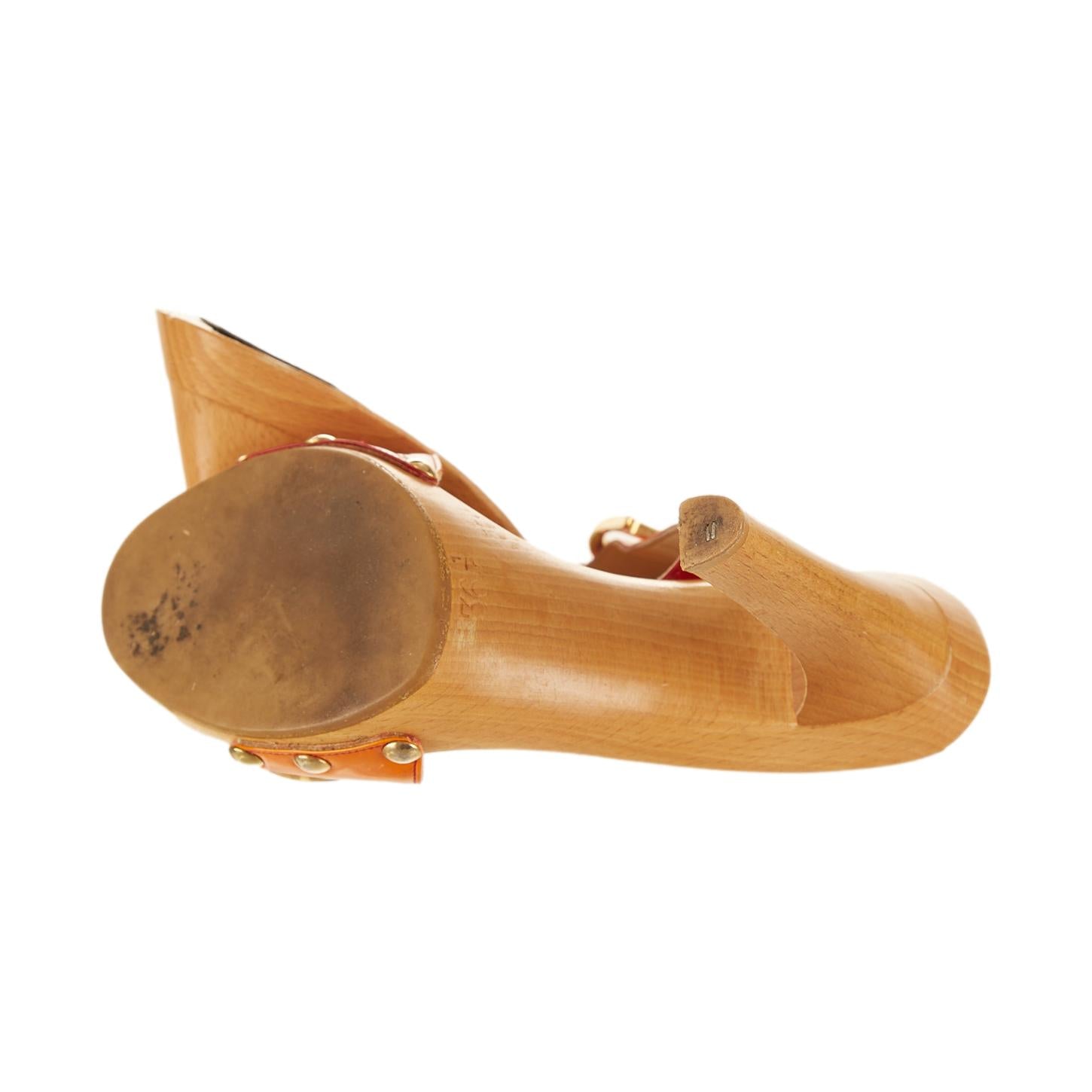 Dior Orange Ombre Wooden Logo Heels – Treasures of NYC