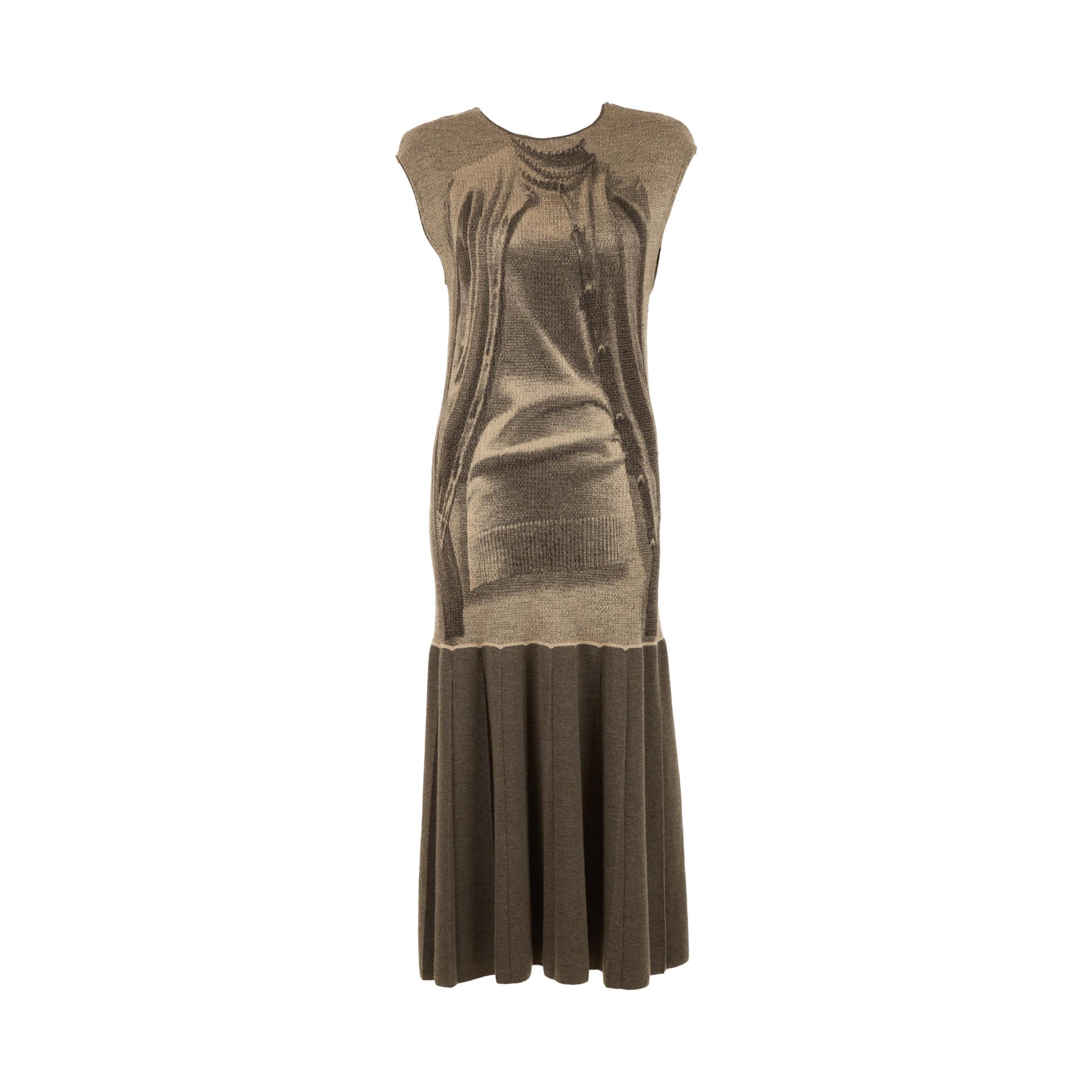 Jean Paul Gaultier Grey Wool Dress