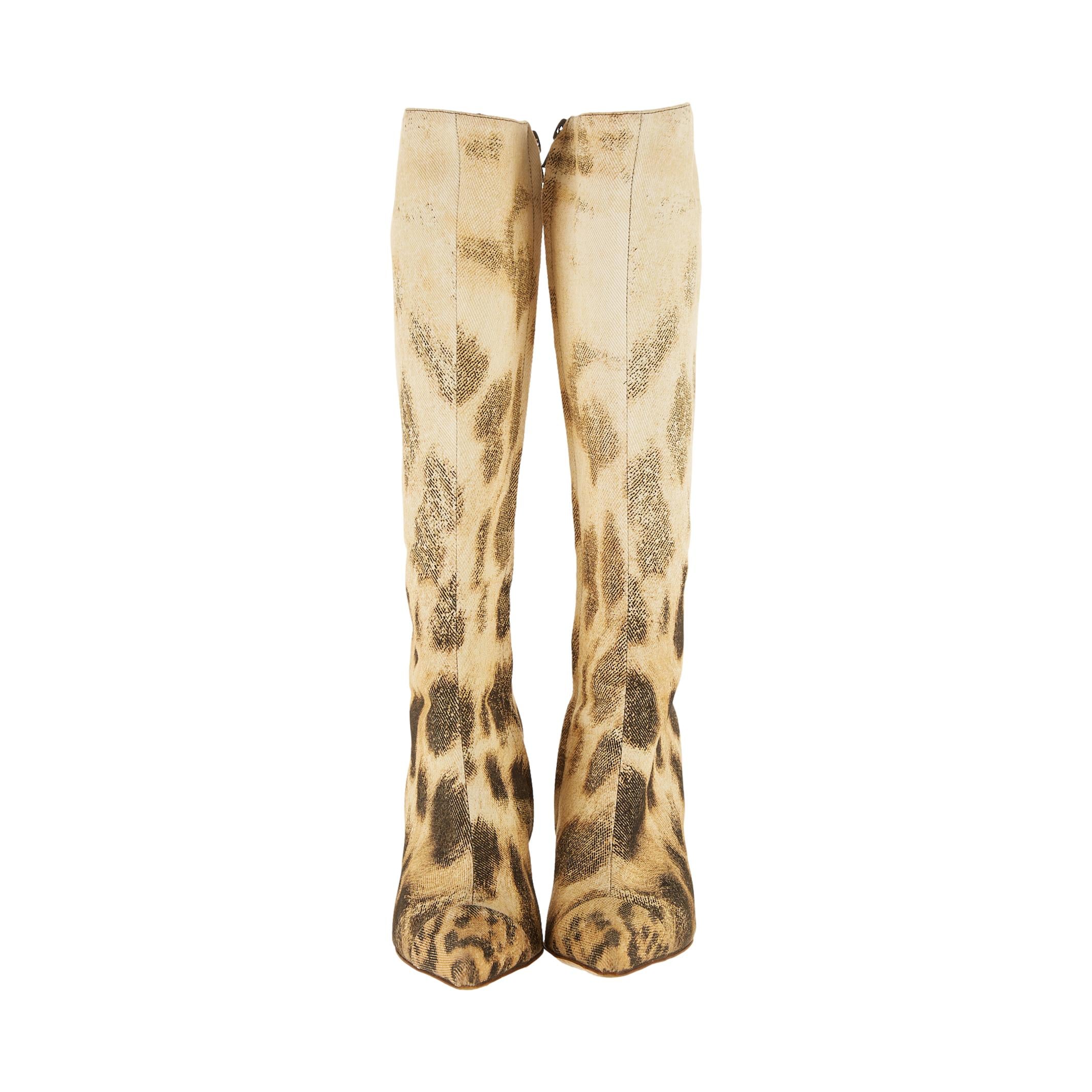 Tall best sale cheetah boots