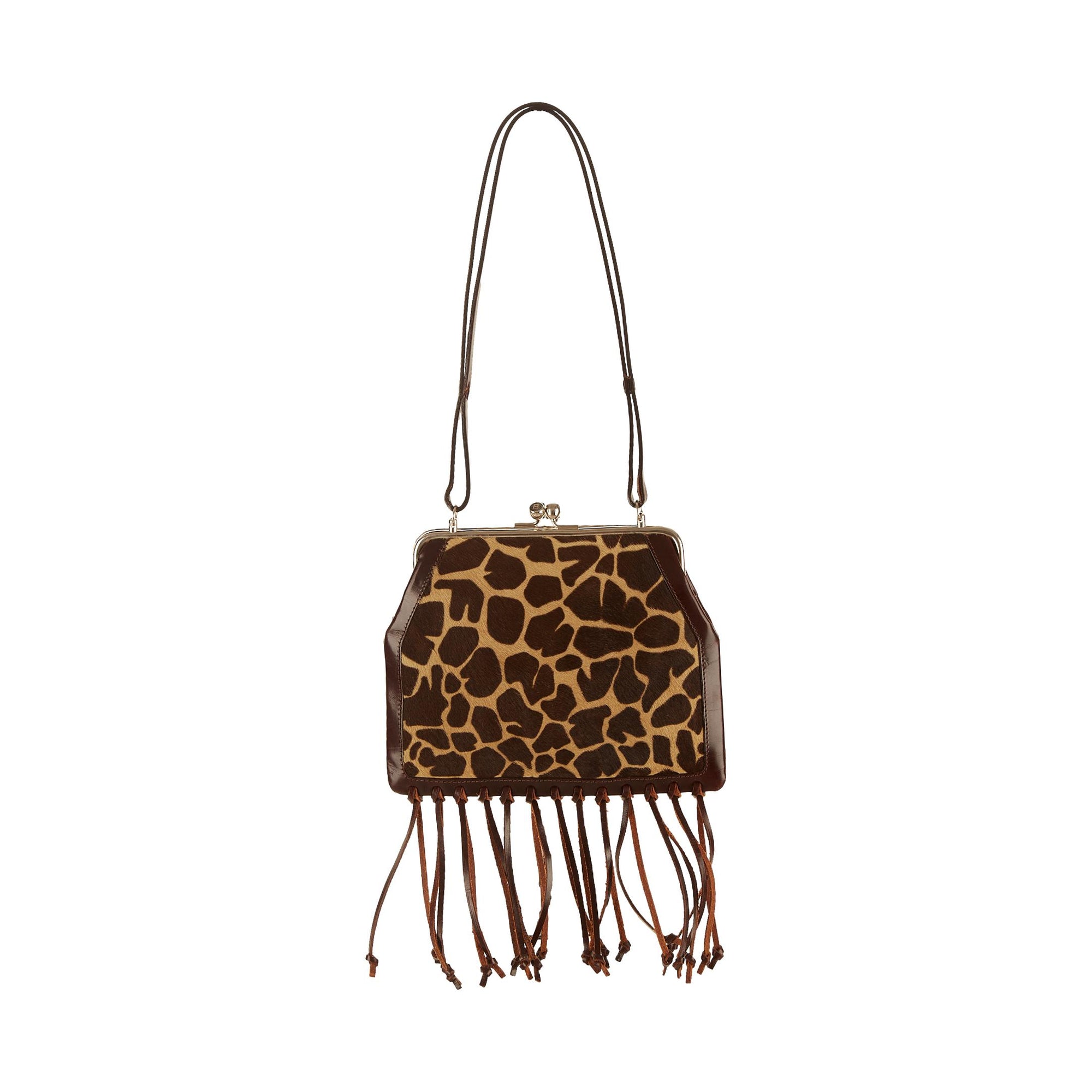Fendi Brown Giraffe Tassel Bag
