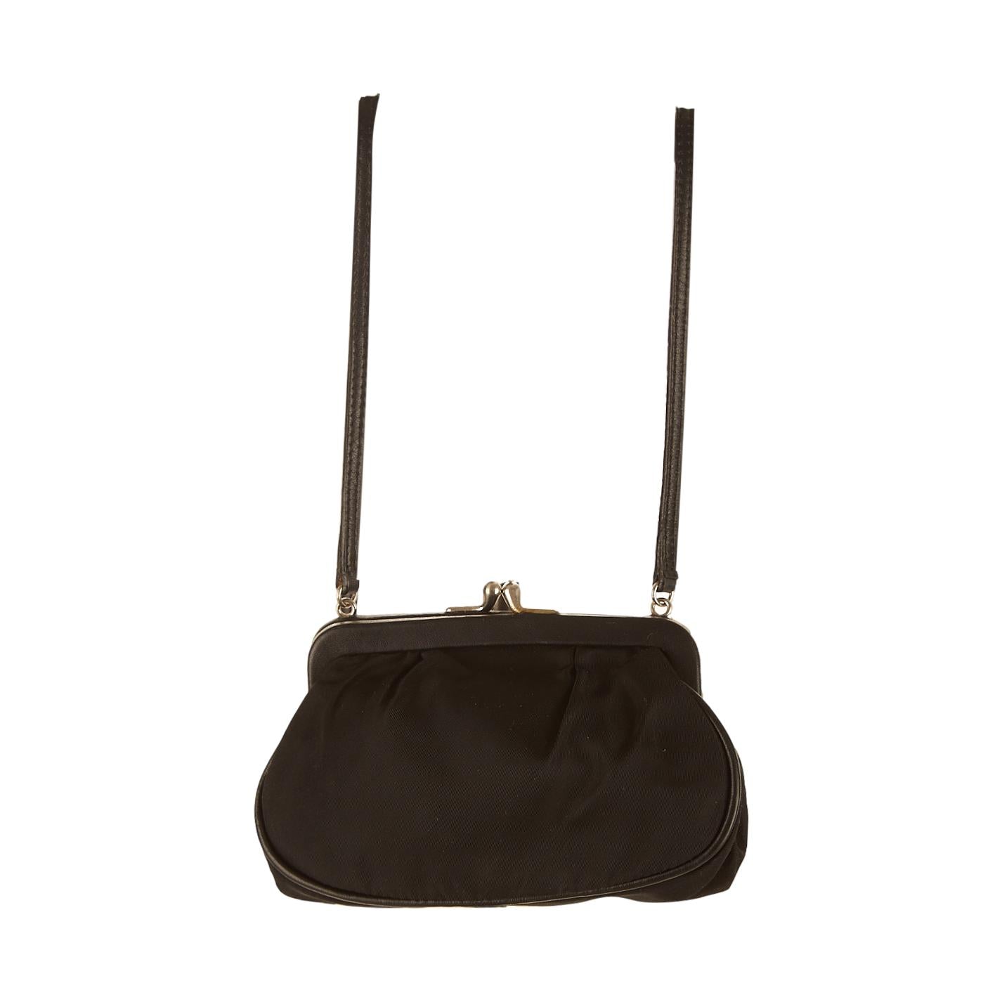 Prada Black Nylon Mini Kiss Lock Bag – Treasures of NYC