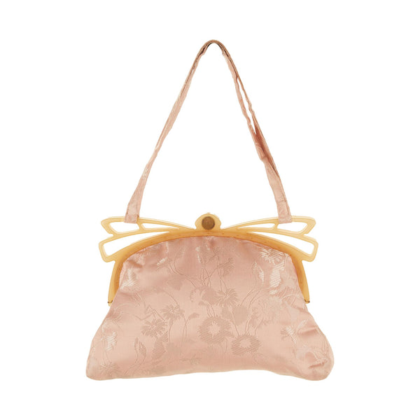 Chloe Baby Pink Embroidered Butterfly Shoulder Bag