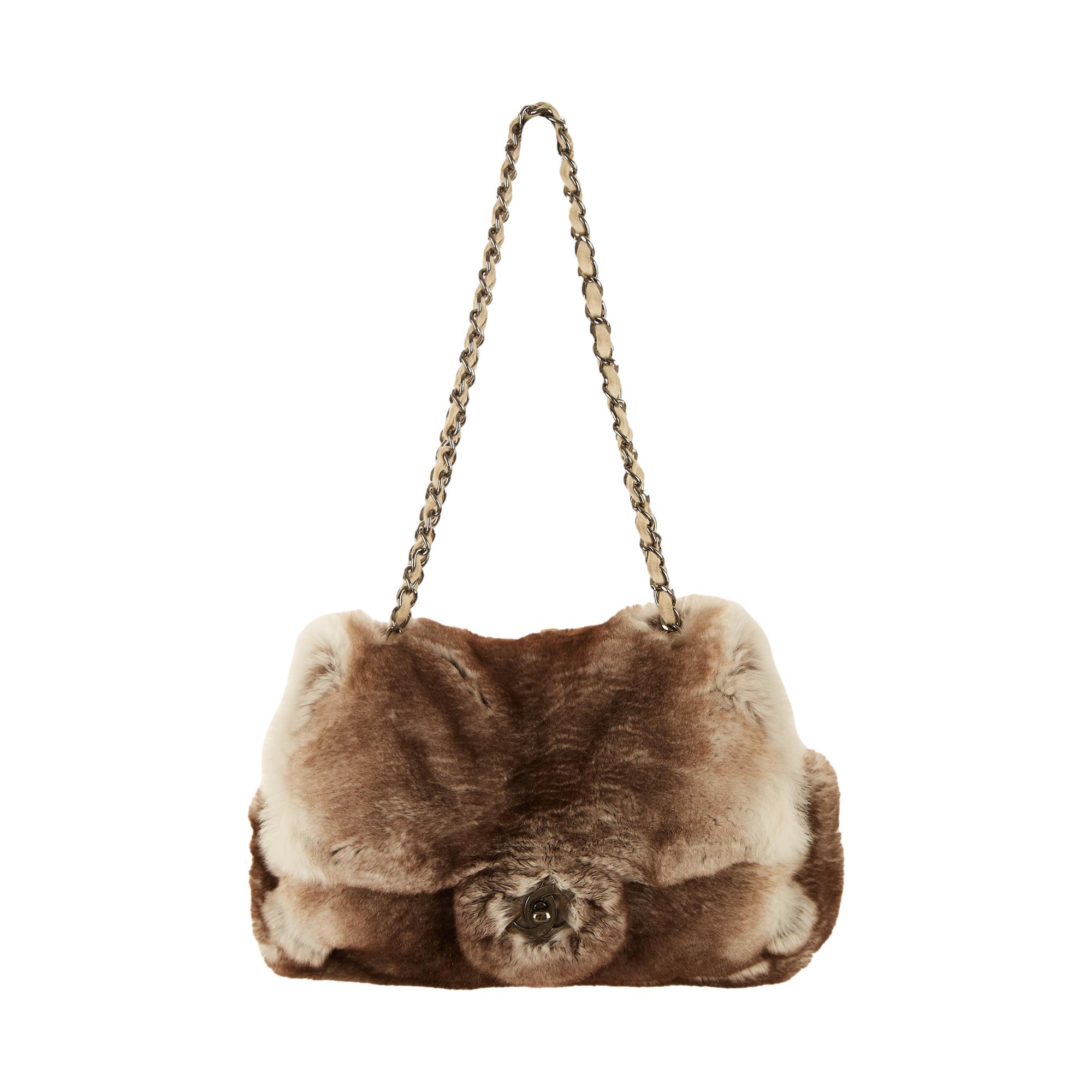 Chanel Fur Chain Flap Bag