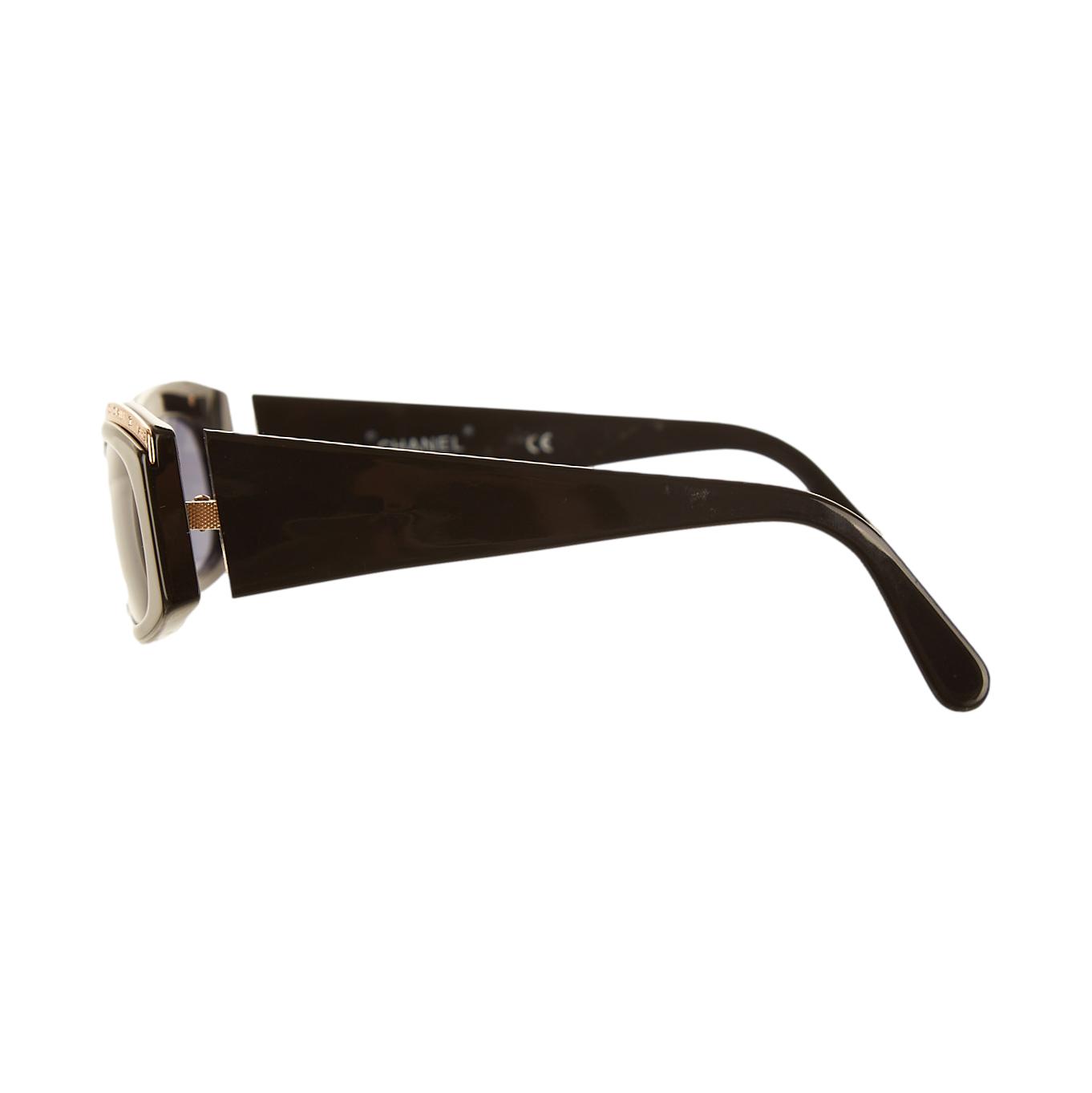 Chanel Black Logo Frame Sunglasses