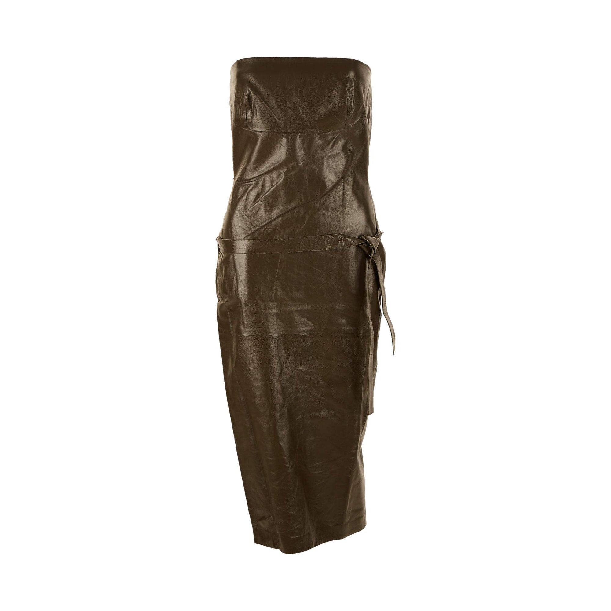 Gucci Olive Leather Dress