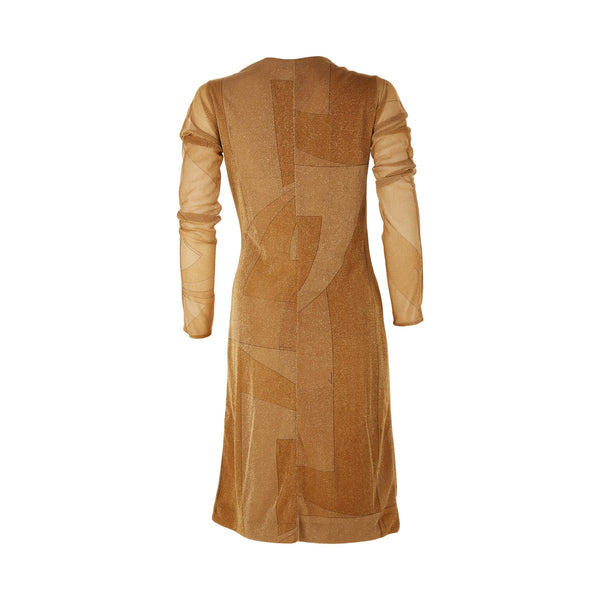 Gucci Gold Geometric Dress