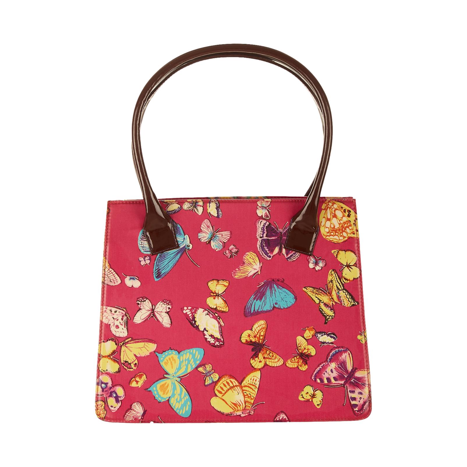 Dolce & Gabbana Pink Butterfly Top Handle Bag