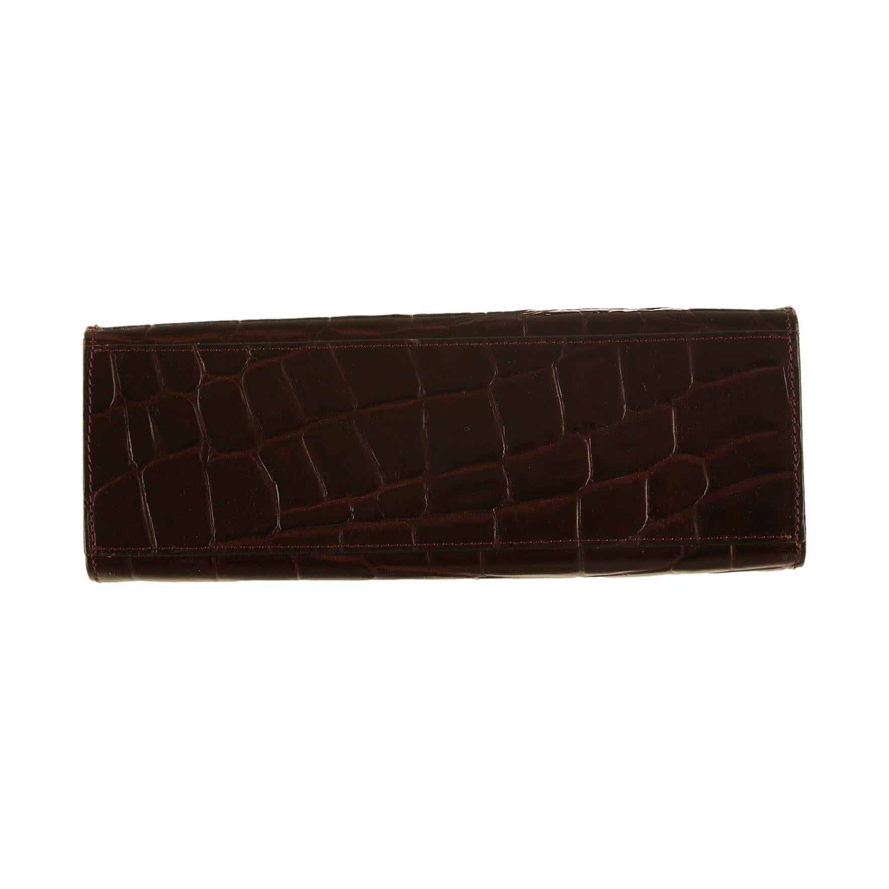 BJean Paul Gaultier ダークブラウン エナメルバッグ Jean Paul Gaultier Brown Embossed 2Way Bag – Treasures of NYC