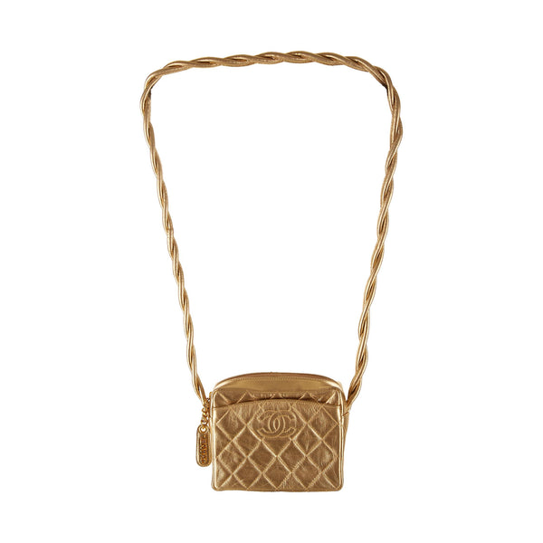 Chanel Gold Braided Shoulder Bag