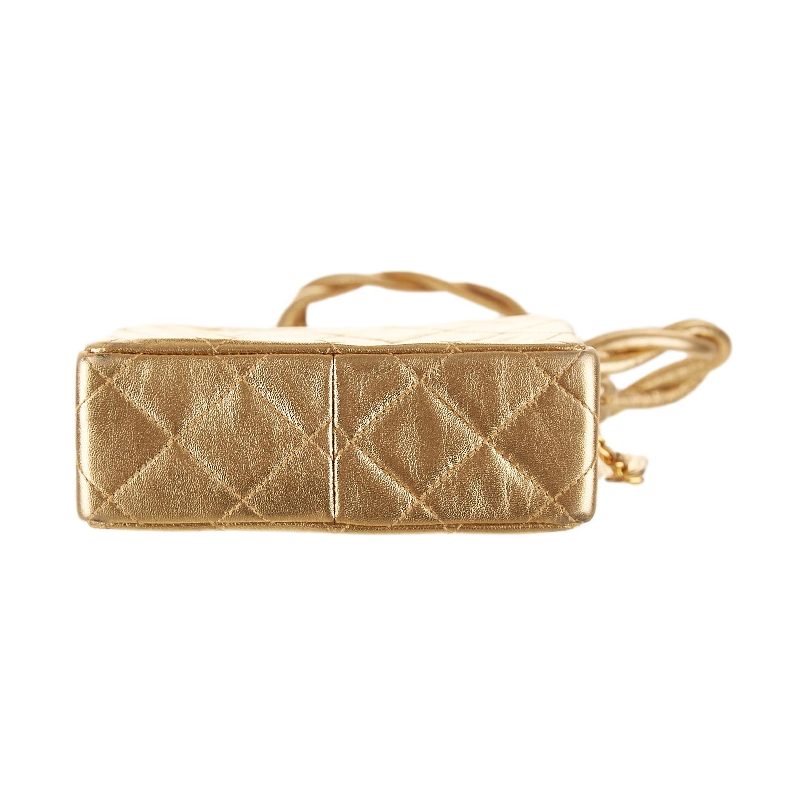 Chanel Gold Braided Shoulder Bag