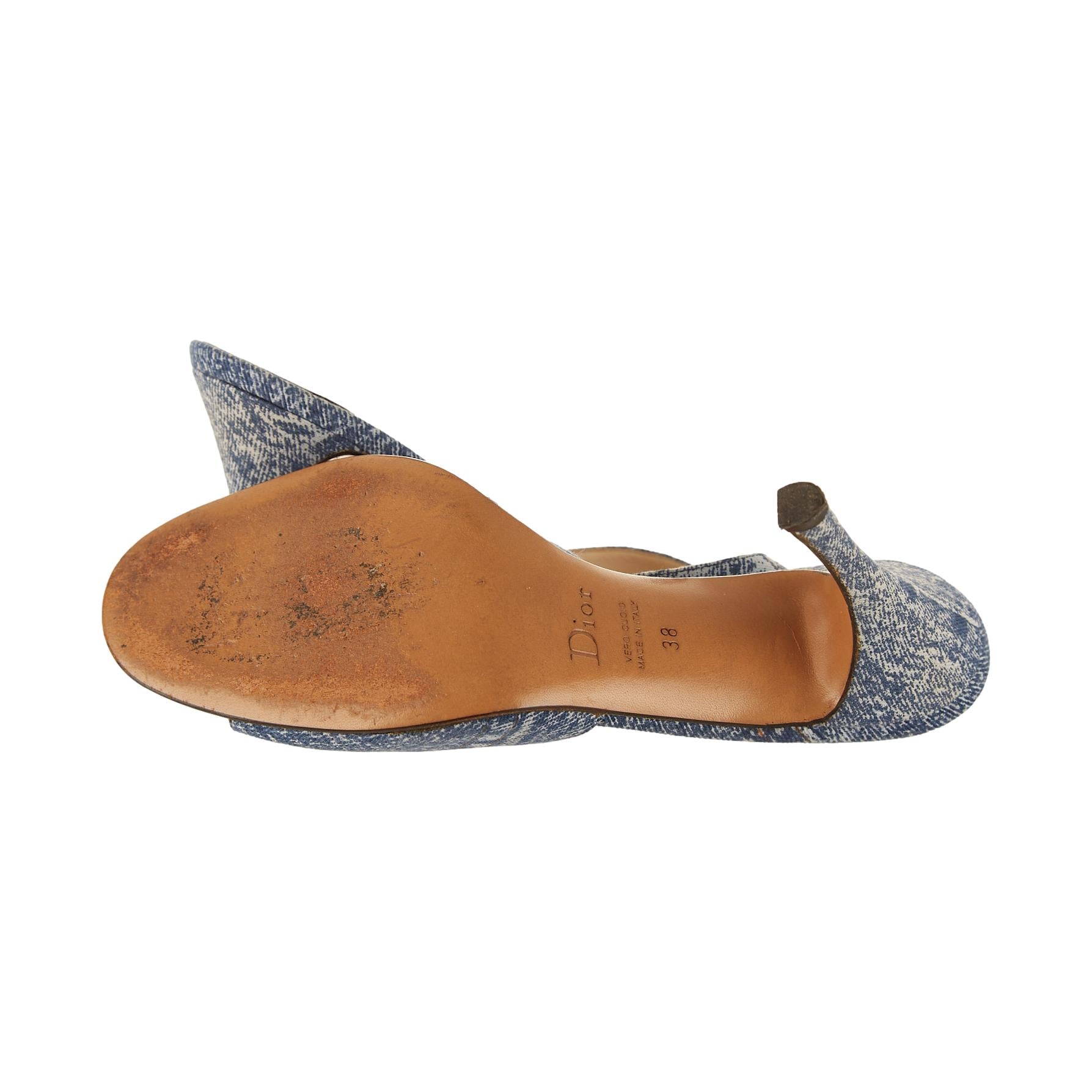 Dior Denim Logo Lock Heels – Treasures of NYC