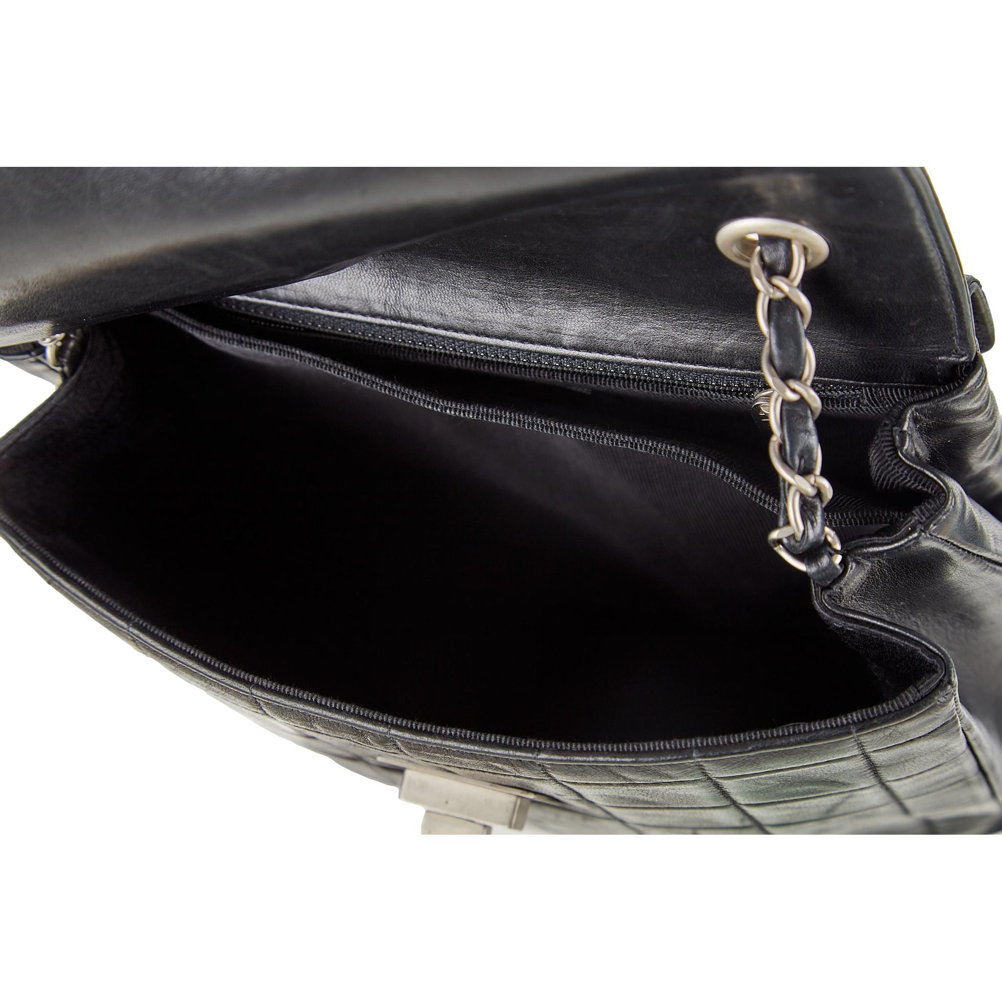 Chanel Black Square Quilted Chain Shoulder Bag