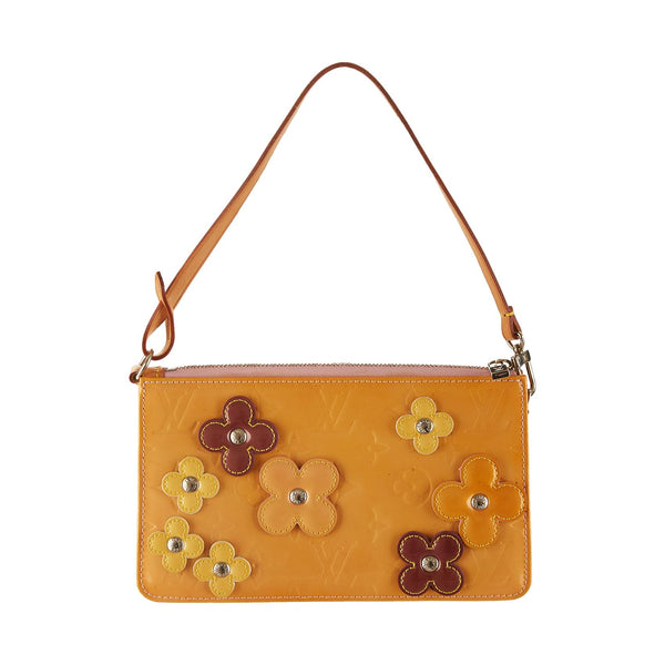 Vintage Louis Vuitton Yellow Floral Vernis Shoulder Bag