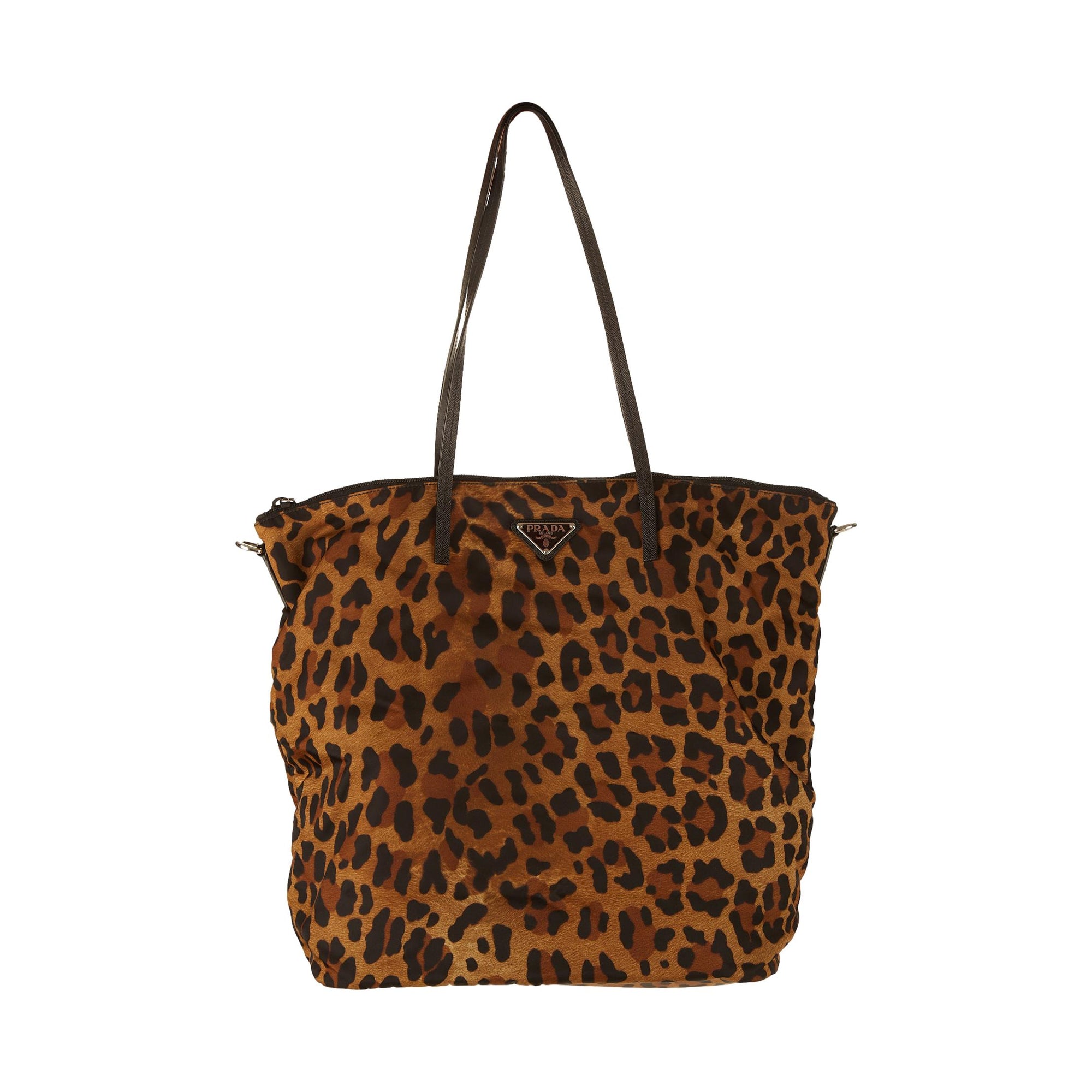 Prada Leopard Print Nylon 2Way Bag
