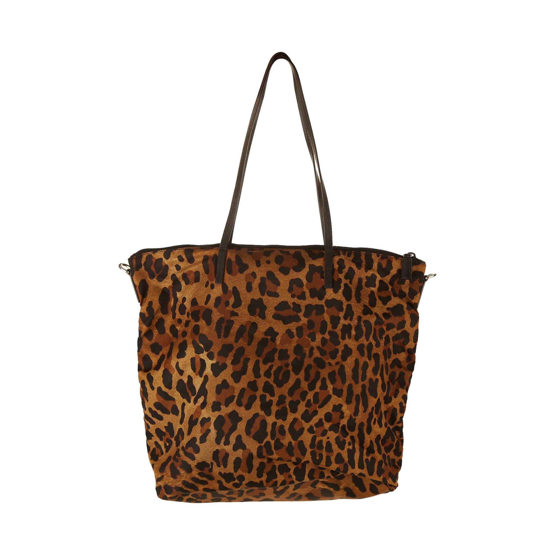 Prada Leopard Print Nylon 2Way Bag Treasures of NYC