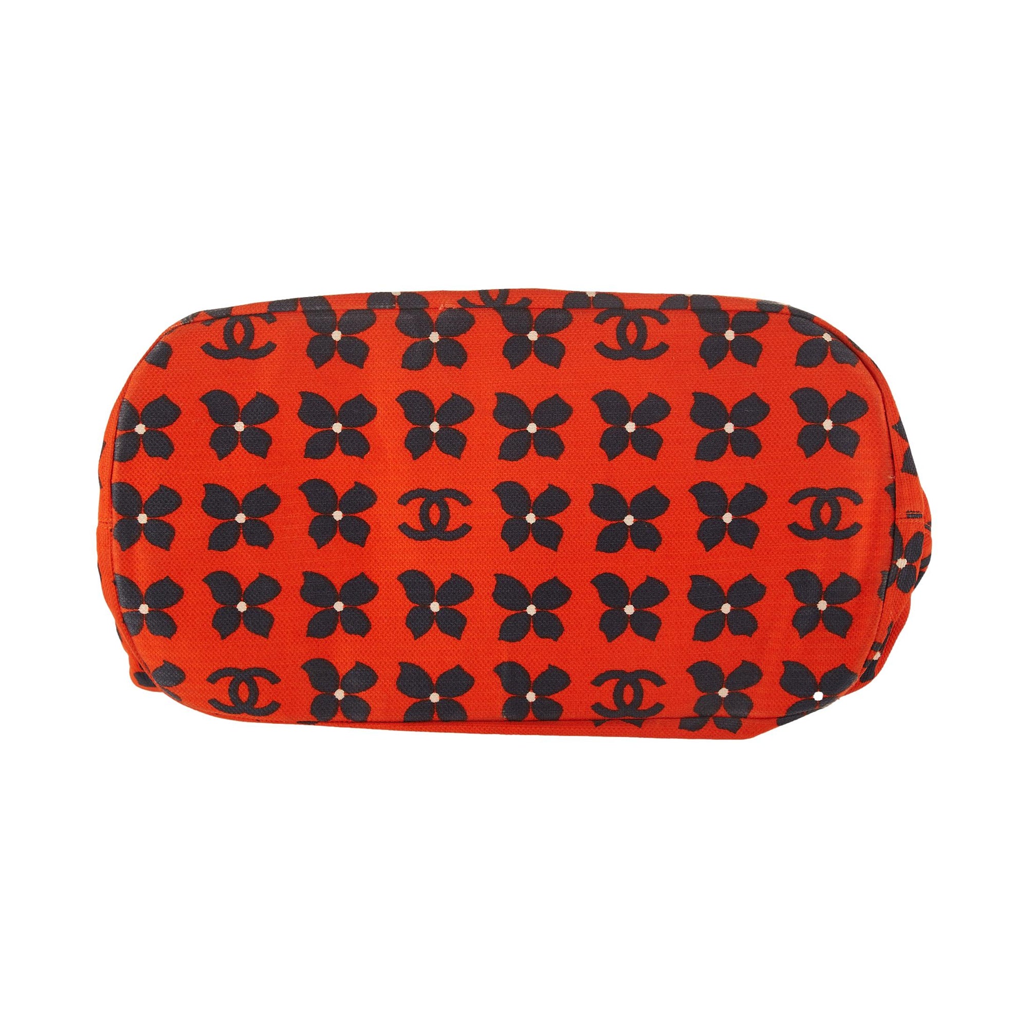 Chanel Red Floral Jumbo Shoulder Bag