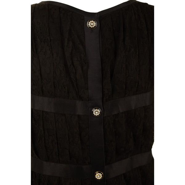 chanel black lace dress Chanel 24B black lace dress