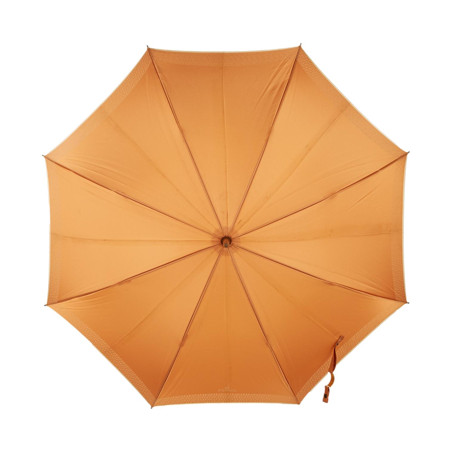 Fendi Orange Logo Umbrella