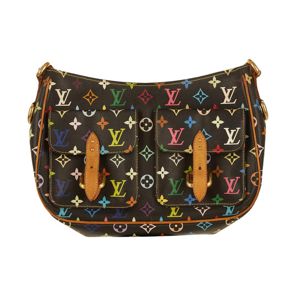 Authenticated Used Louis Vuitton monogram multicolor Lodge PM one-shoulder  bag black 