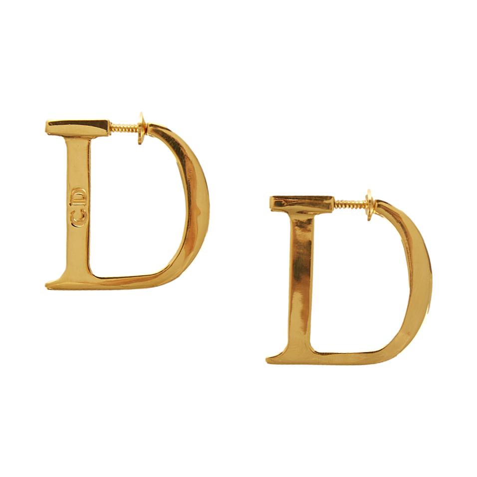 Dior Gold Jumbo 'D' Earrings