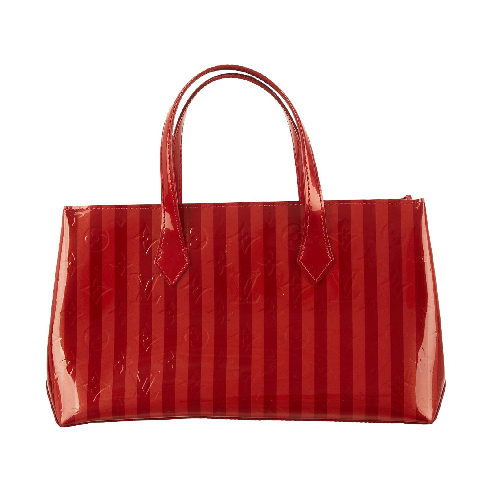 Louis Vuitton Red Monogram Striped Top Handle Bag