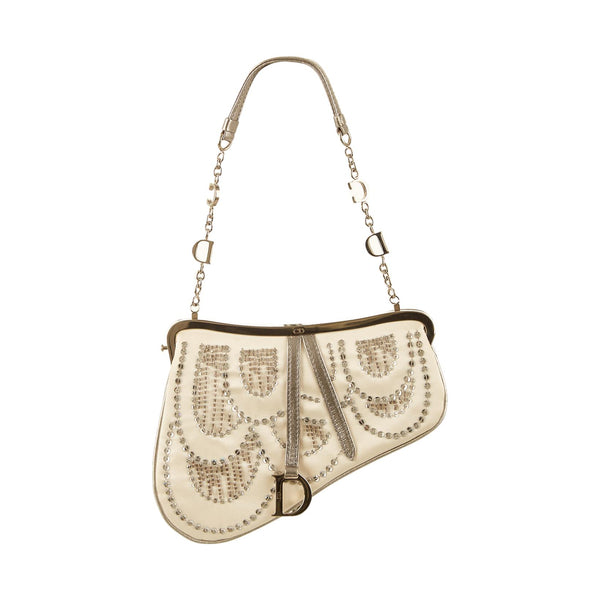 Christian Dior Limited Edition Mini Beaded Saddle Bag