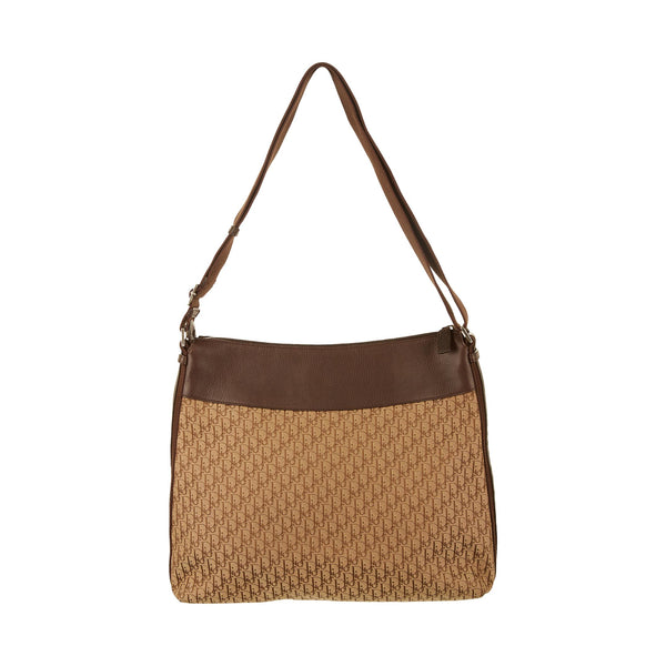 Dior Brown Logo Jumbo Shoulder Bag