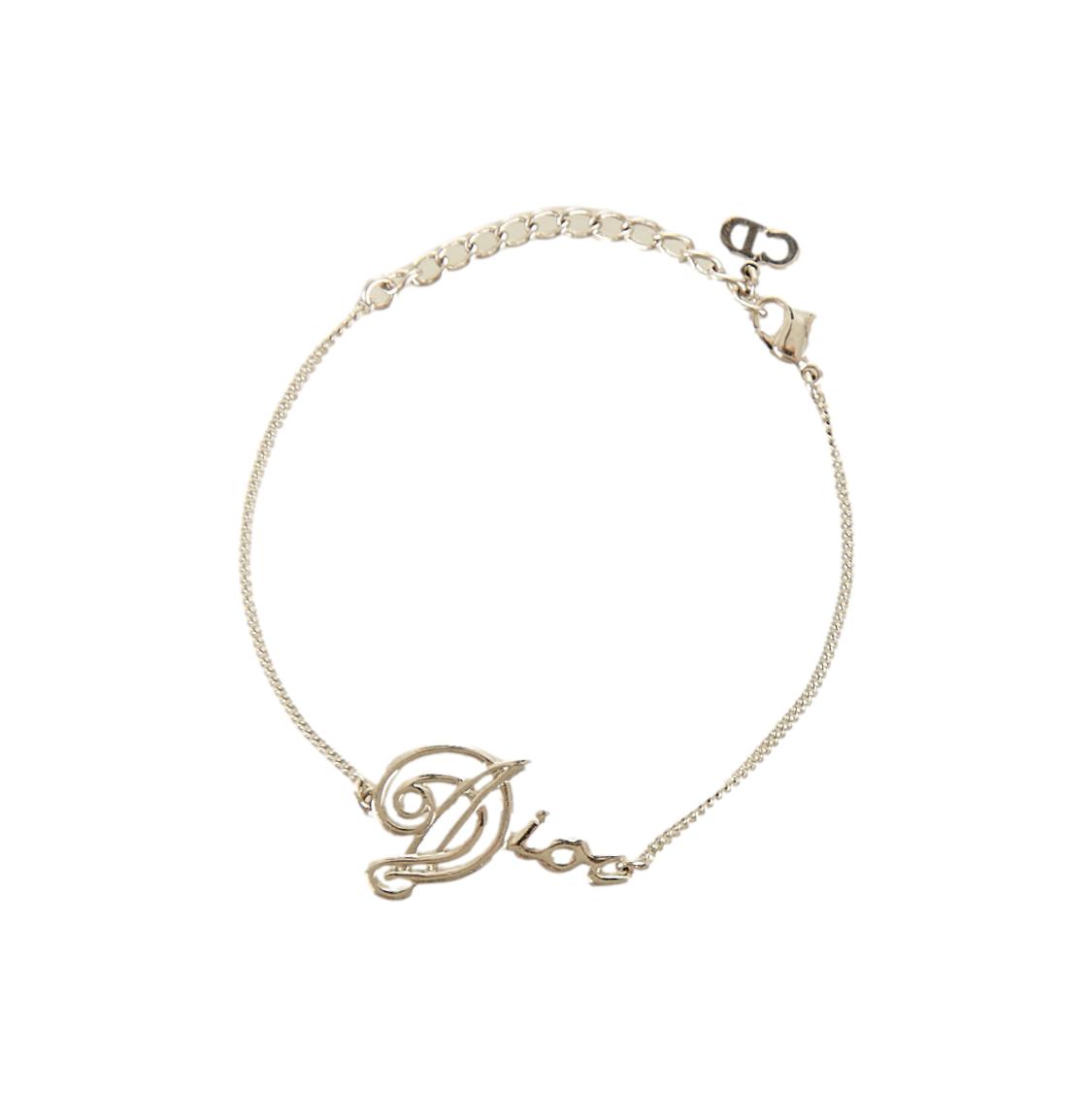 Dior Silver Logo Bracelet/Earring Set