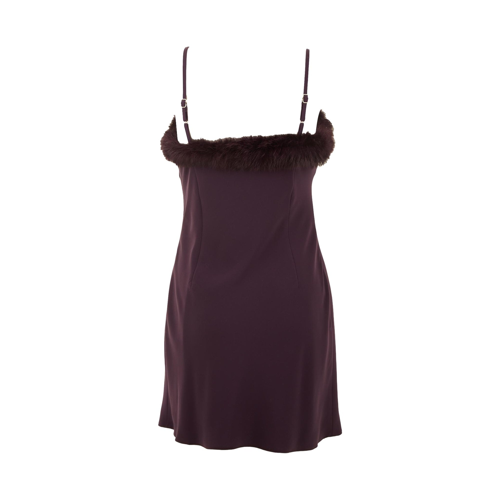 Moschino Purple Fur Dress
