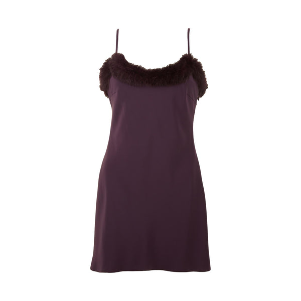moschino purple dress Moschino Purple Marabou Casual Dress