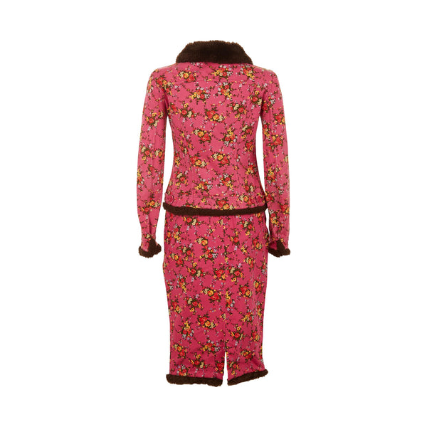 Dolce & Gabbana Pink Floral Skirt Set