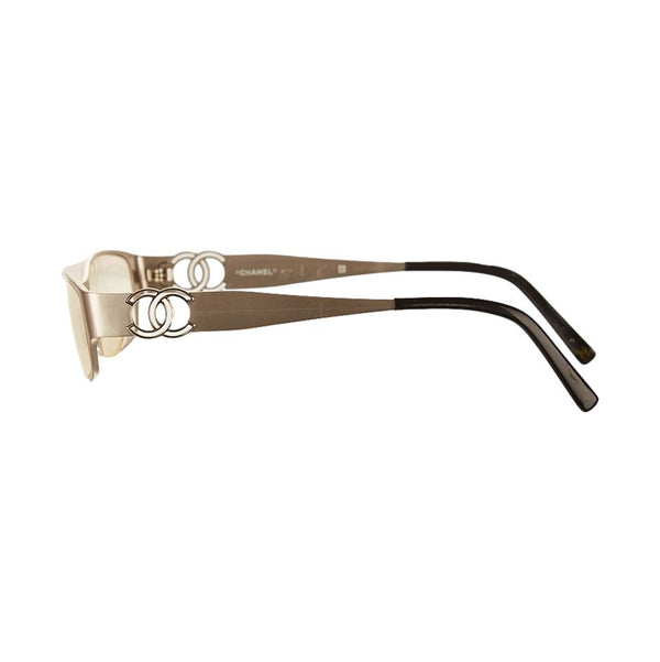 Chanel Silver Logo Micro Glasses